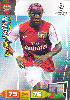 Bacary Sagna Arsenal 2011/12 Panini Adrenalyn XL CL #12
